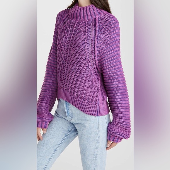 Free People Sweetheart Sweater Glowing Orchid - Picture 5 of 16